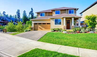Fresh Lawn Installation with Sod Kemptville Experts Fresh sod is being laid in a residential yard by Sod Kemptville specialists<br />