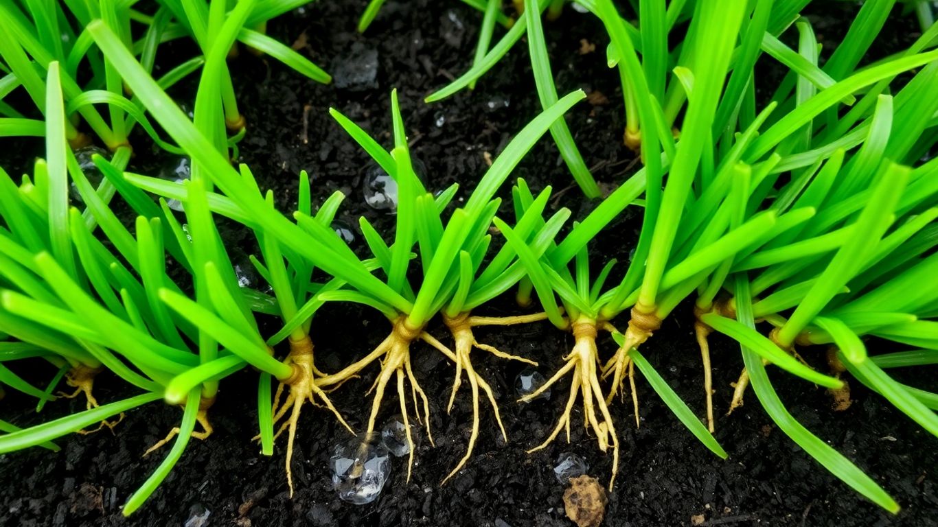 Establishing a sod root system through proper watering methods. 