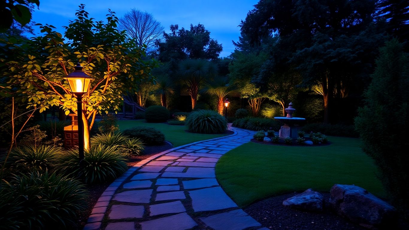 Tips for designing garden lighting to create a cozy and attractive backyard.