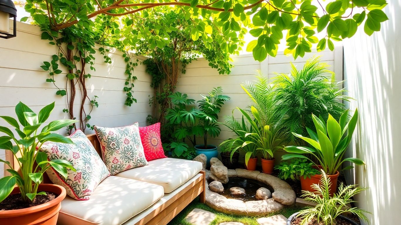 Small Back Yard Ideas Small backyard with creative landscaping and space-saving design ideas