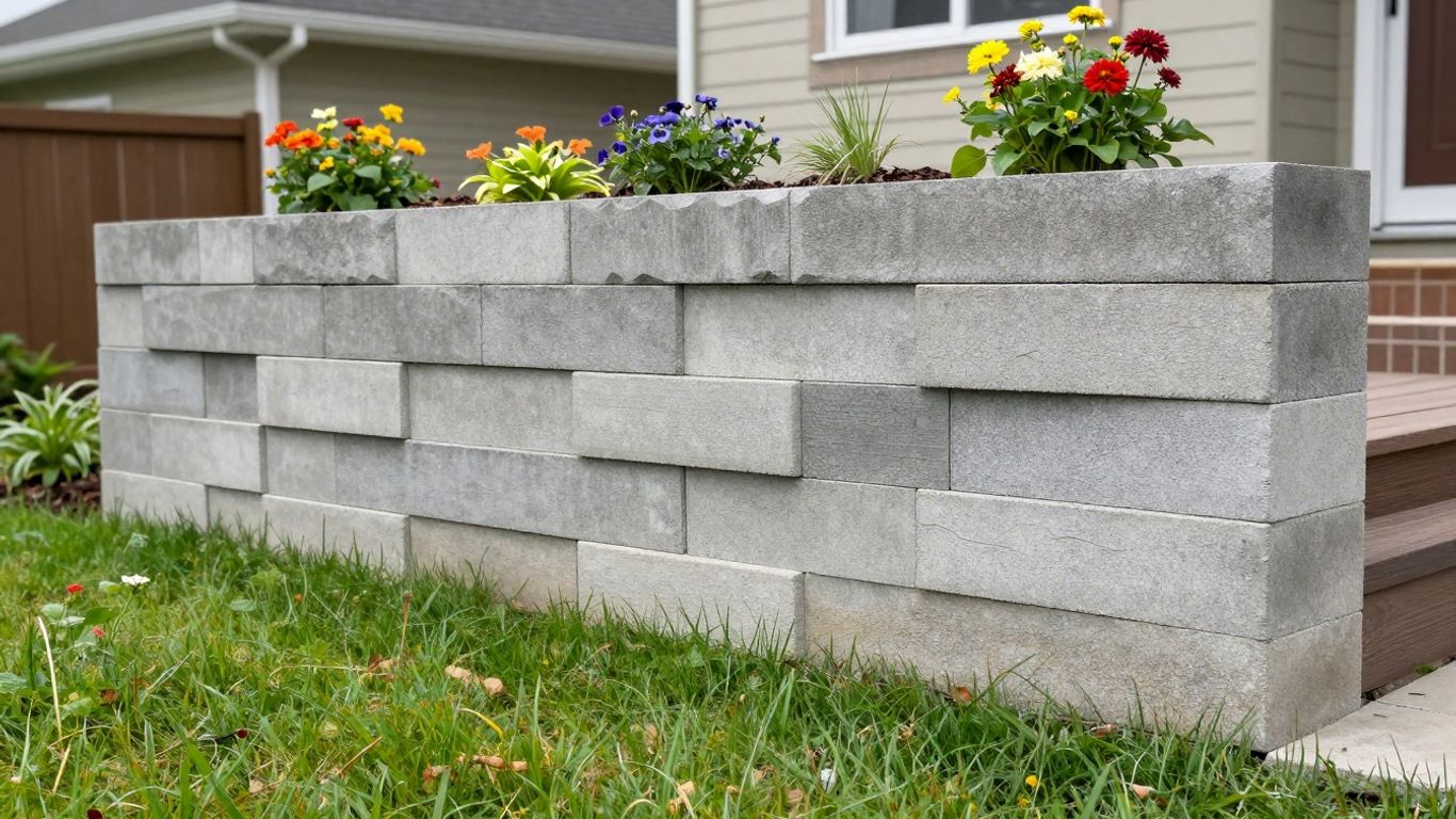 Contemporary landscape design featuring structured planting, greenery, and modern outdoor elements