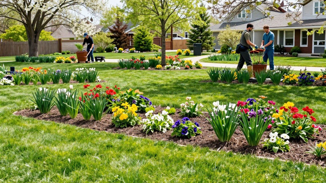 Spring landscaping work affected by frost and cold temperatures showing why starting too early can harm plants